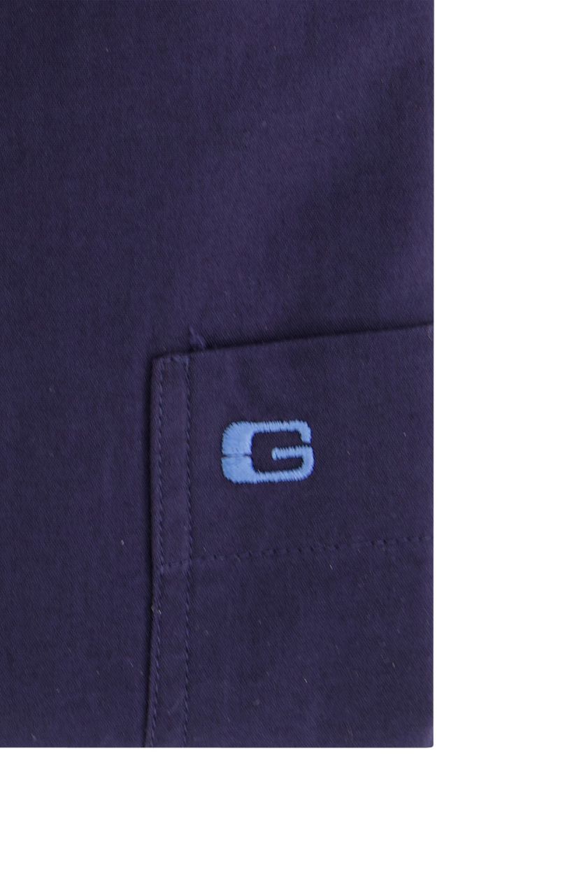 Giordano zakelijk overhemd normale fit donkerblauw 