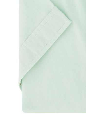 Giordano casual overhemd korte mouwen normale fit groen effen 100% katoen