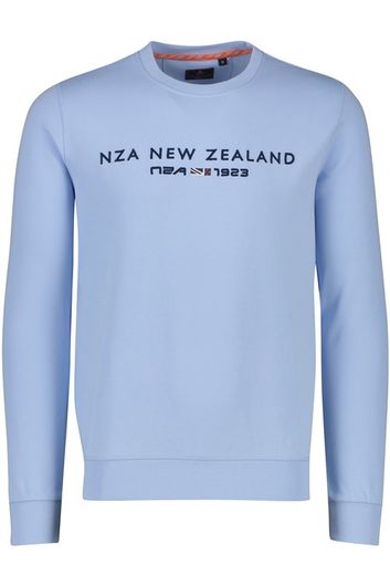 New Zealand Auckland trui lichtblauw print