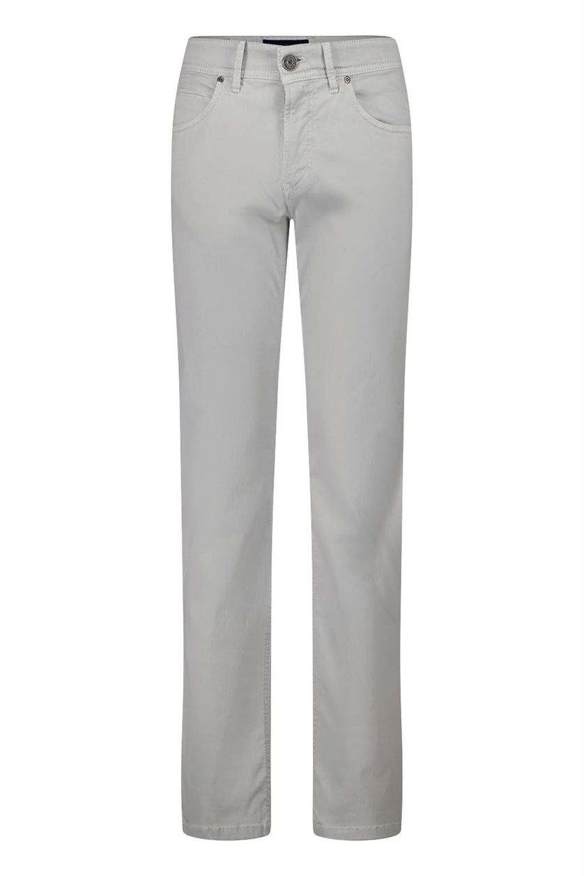 Gardeur lichtgrijze pantalon modern fit katoen