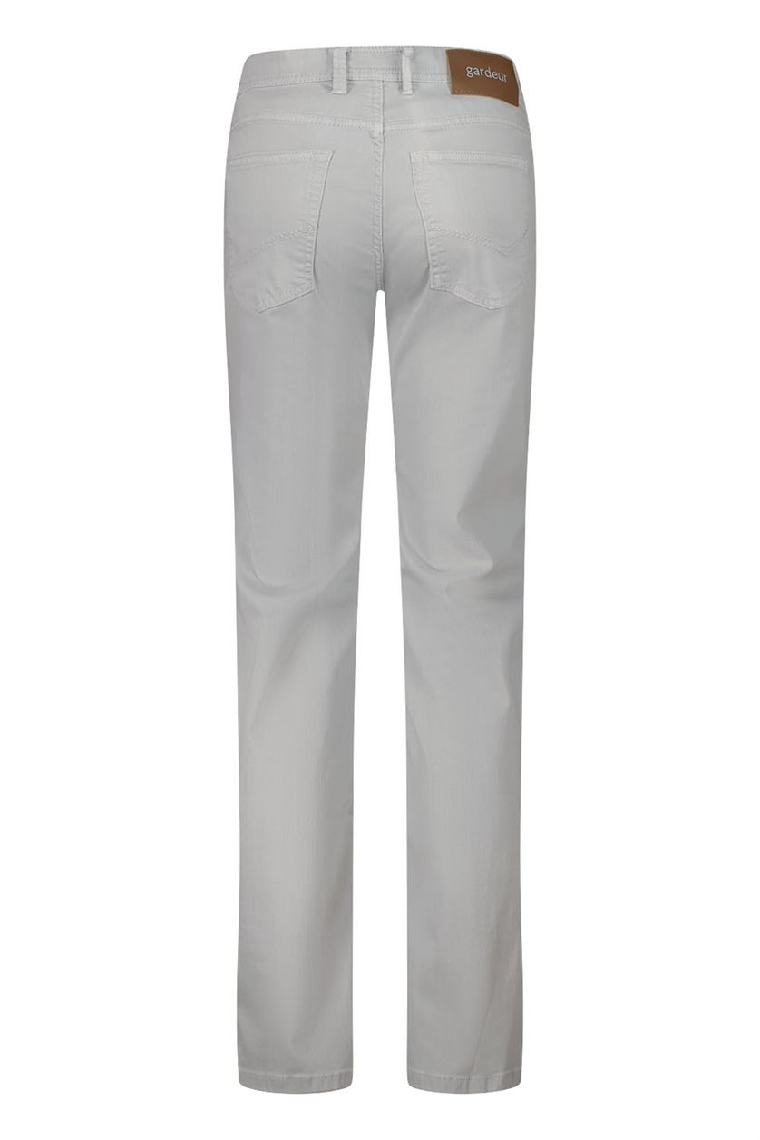 Gardeur lichtgrijze pantalon modern fit katoen