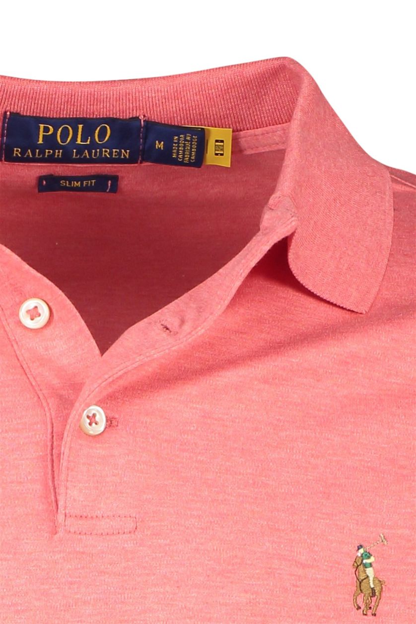 Polo Ralph Lauren polo roze effen 100 %katoen normale fit
