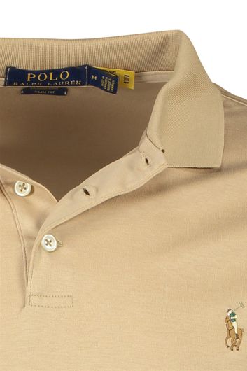 polo Polo Ralph Lauren beige effen katoen normale fit