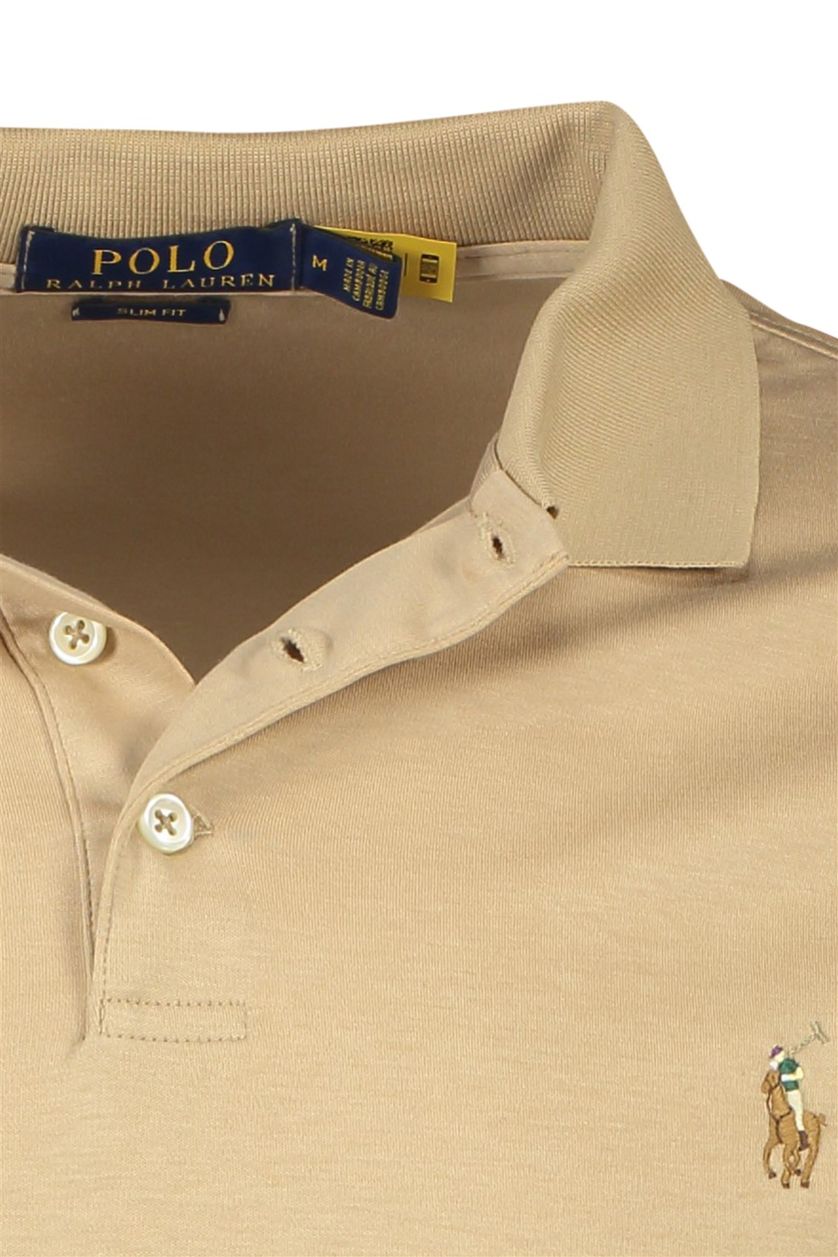 Polo Ralph Lauren polo beige effen katoen normale fit met logo
