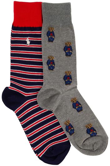 Polo Ralph Lauren sokken donkerblauw geprint 