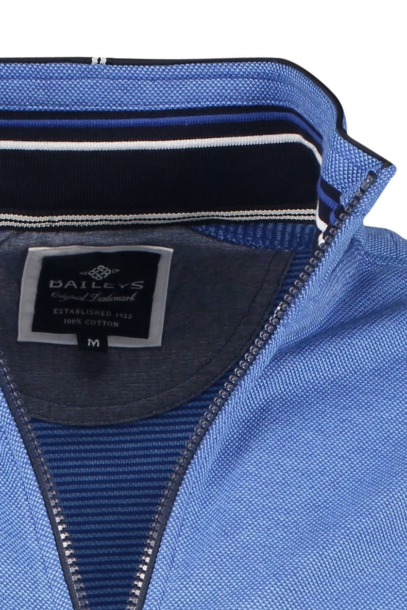 Vest Baileys blauw effen met ritsje