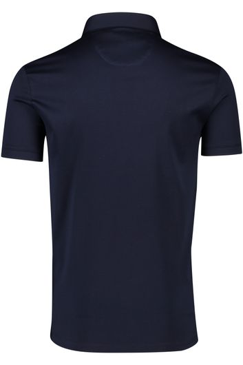 Thomas Maine polo normale fit donkerblauw effen katoen 3-knoops