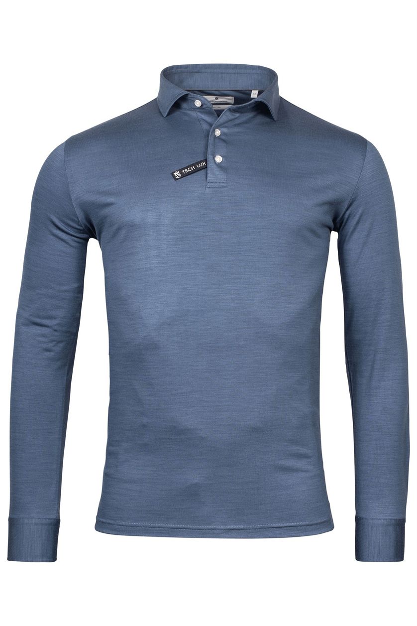 Thomas Maine polo blauw effen normale fit