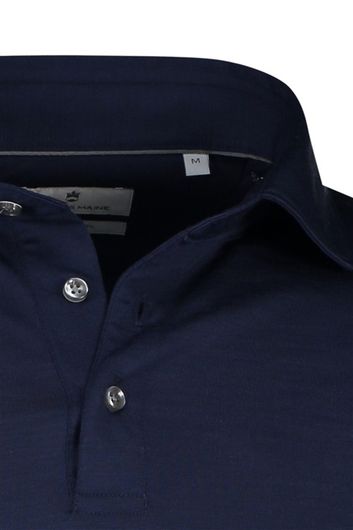 Thomas Maine polo normale fit donkerblauw effen 100% lamswol