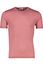T-shirt Thomas Maine roze effen merinowol ronde hals 