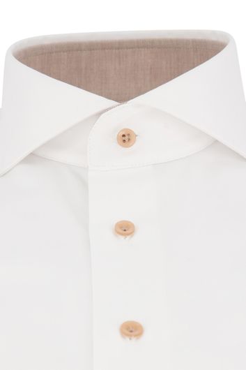Thomas Maine business overhemd normale fit wit uni 100% katoen