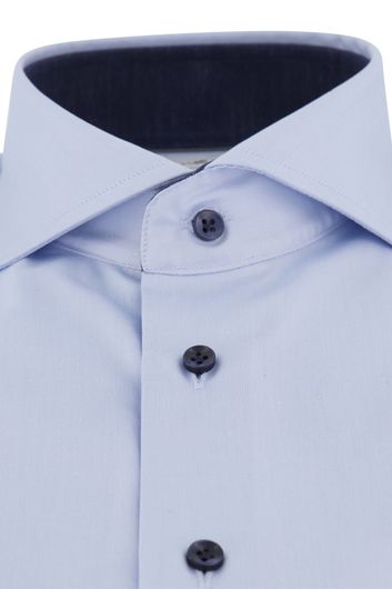 Thomas Maine business overhemd normale fit lichtblauw effen 100% katoen