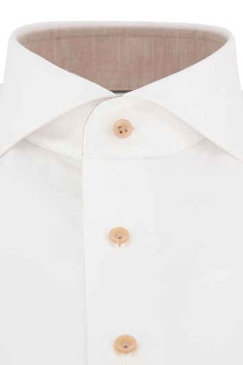 100% katoenen Thomas Maine overhemd mouwlengte 7 normale fit wit uni