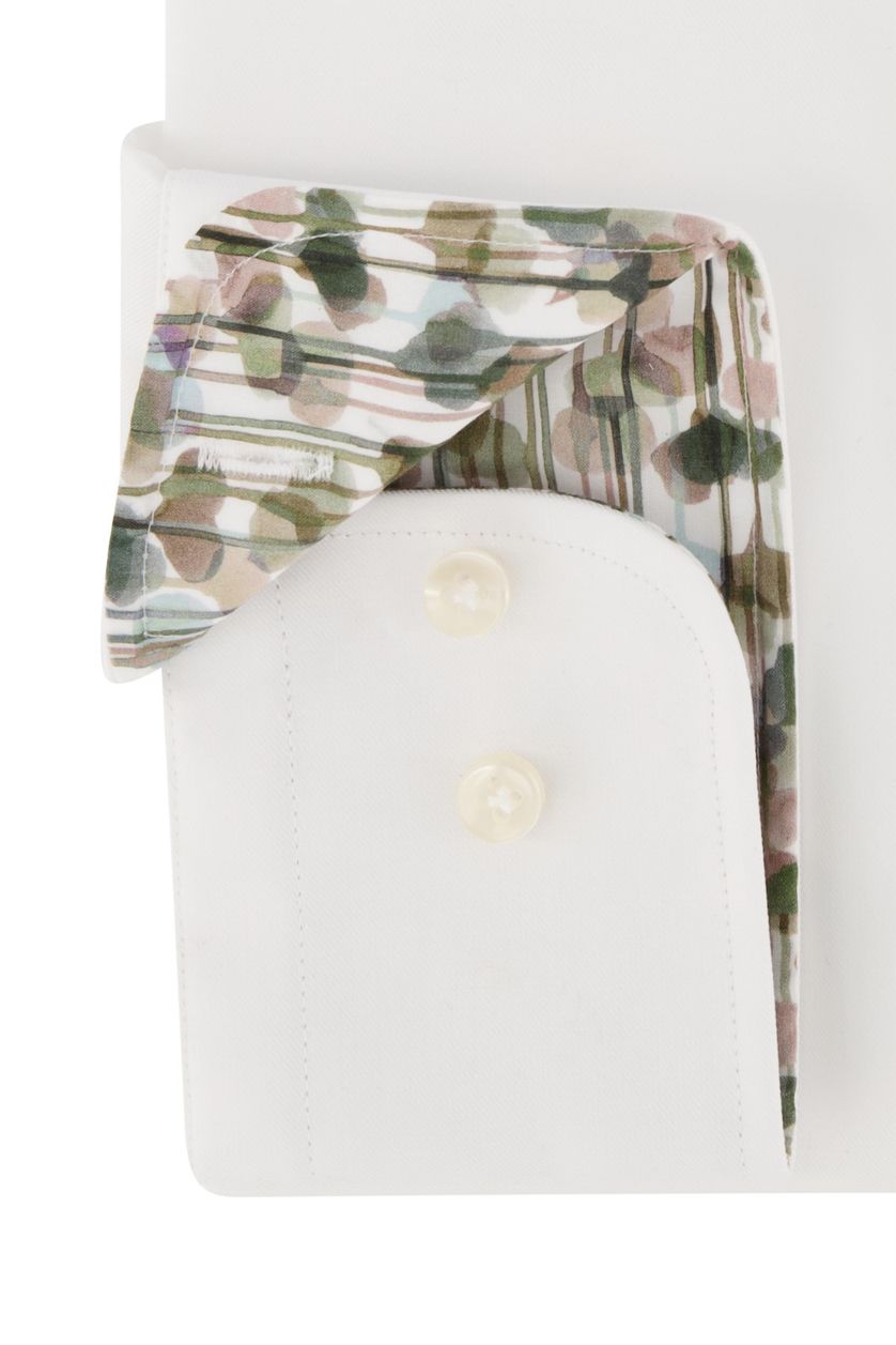 Thomas Maine overhemd mouwlengte 7 wit effen cutaway collar 100% katoen normale fit
