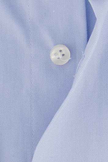 overhemd mouwlengte 7 Thomas Maine lichtblauw effen katoen normale fit 