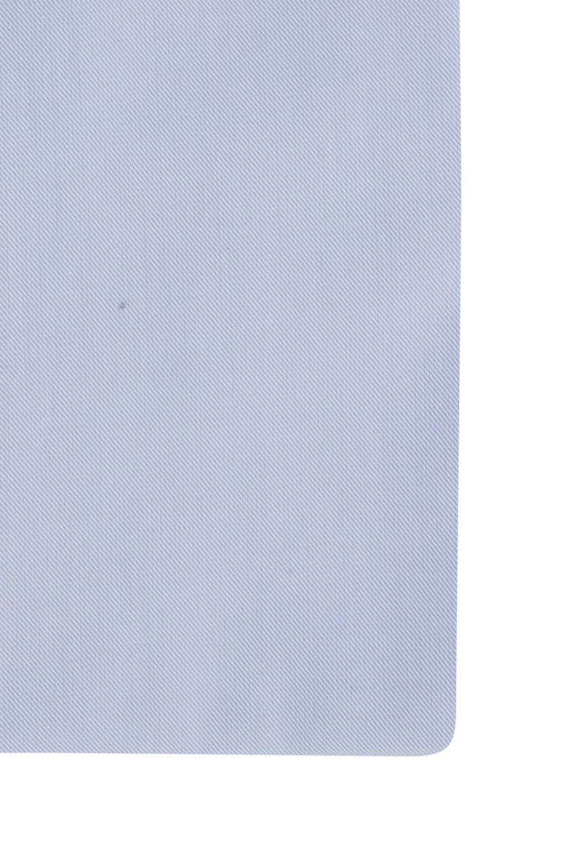 Thomas Maine overhemd mouwlengte 7 lichtblauw effen katoen geprinte kraag