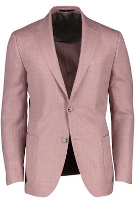 Dressler Dressler colbert roze Shaped Fit effen wol slim fit steekzakken