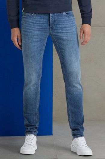 Cast Iron jeans blauw uni
