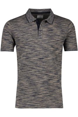 State of Art State of Art poloshirt wijde fit donkerblauw geprint