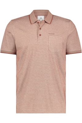 State of Art State of Art polo wijde fit roze gestreept 