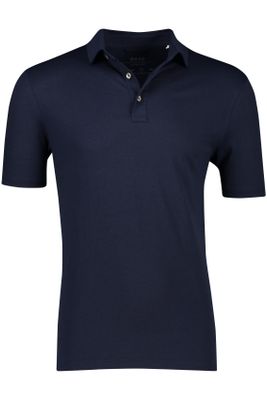 Brax Brax polo normale fit donkerblauw effen 3 knoops