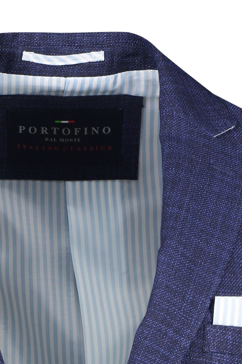 Portofino colbert normale fit donkerblauw gemêleerd patroon