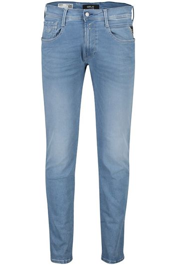 Replay jeans blauw Anbass Slim Fit katoen zonder omslag