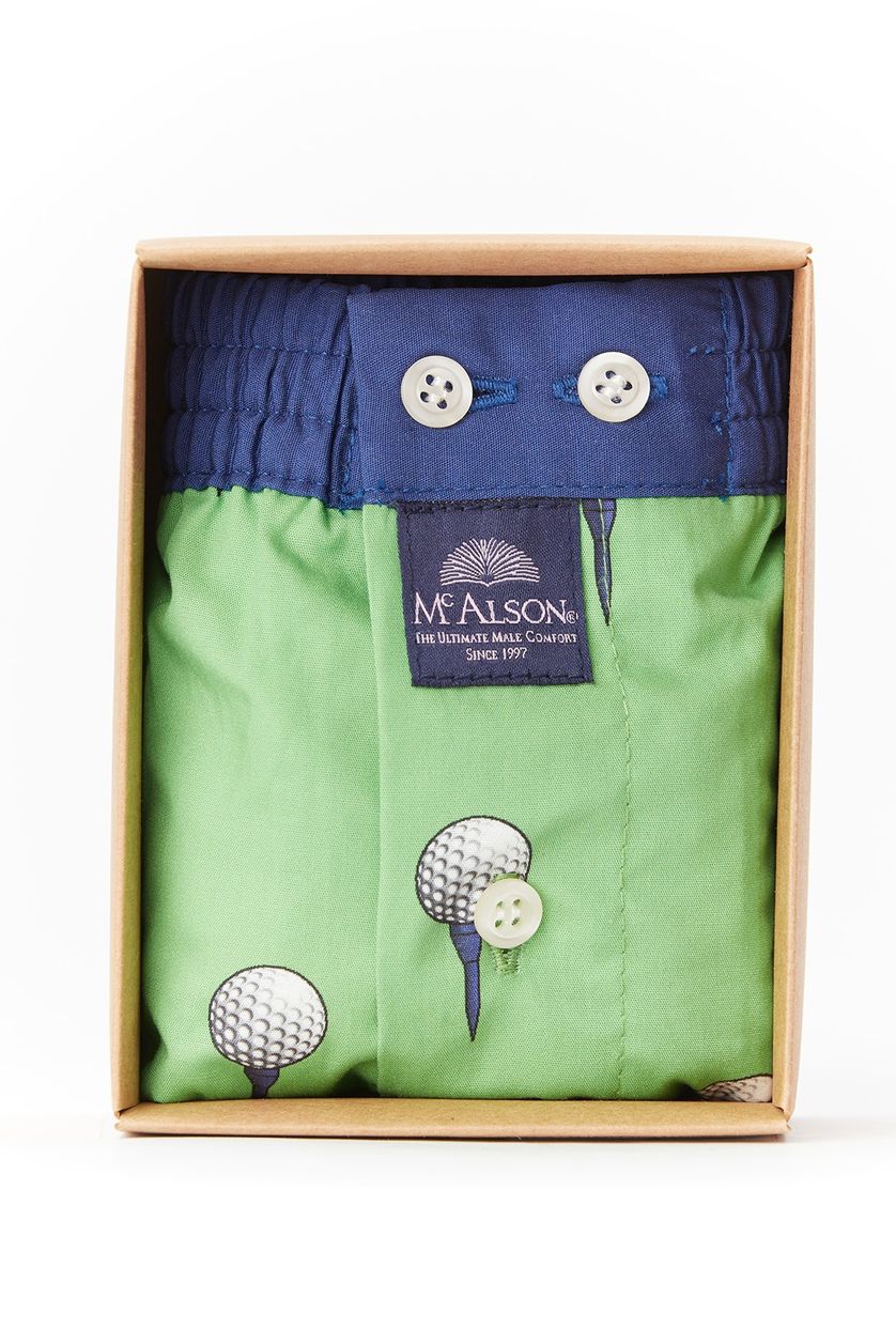 Mc Alson boxershort groen golf print