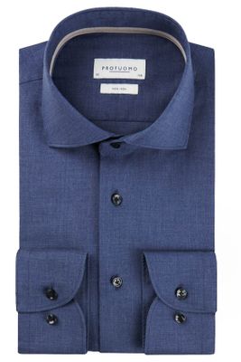 Profuomo Profuomo business overhemd slim fit donkerblauw effen katoen