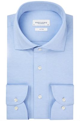 Profuomo Profuomo overhemd slim fit blauw effen katoen