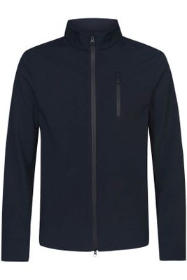 Profuomo Profuomo zomerjas navy effen rits normale fit 