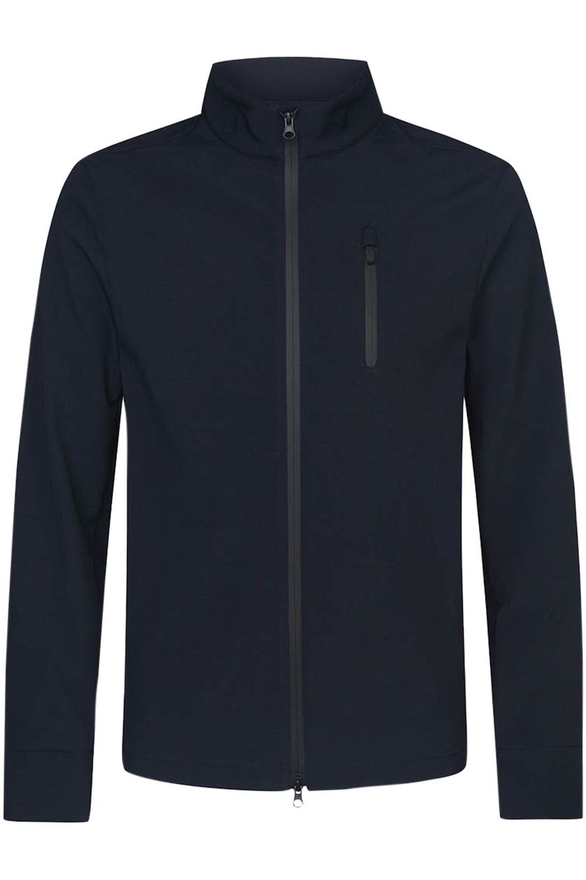 Profuomo zomerjas navy effen rits normale fit 