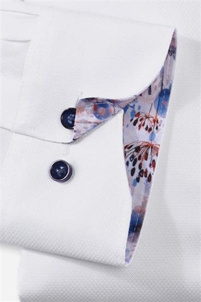 Olymp Luxor Comfort Fit business overhemd wijde fit wit effen katoen