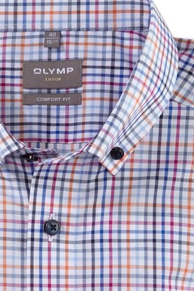 Olymp Luxor Comfort Fit overhemd multicolor geruit katoen