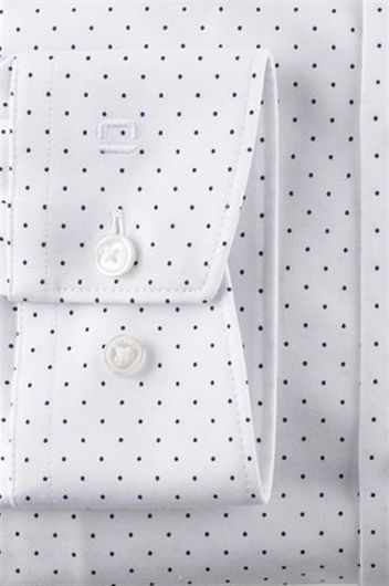 Olymp 24/Seven overhemd mouwlengte 7 normale fit wit geprint katoen