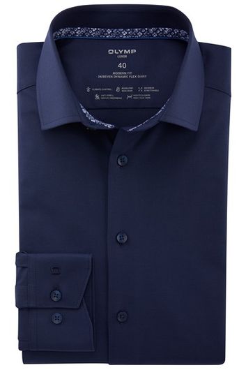 Olymp overhemd donkerblauw modern