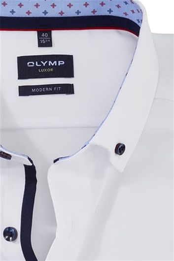 Olymp Luxor business overhemd normale fit wit effen katoen