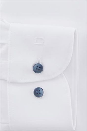 Overhemd Olymp wit blauw detail