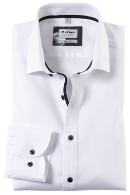 Olymp Olymp overhemd mouwlengte 7 Level Five extra slim fit wit effen katoen