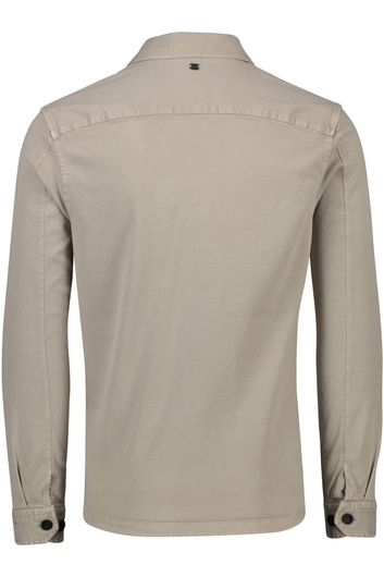 Vanguard casual overshirt overhemd normale fit beige effen 