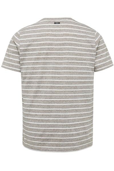 Vanguard t-shirt normale fit katoen korte mouw bruin wit gestreept