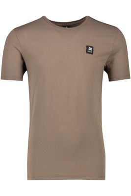 Vanguard T-shirt Vanguard bruin effen normale fit