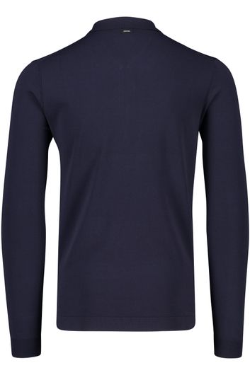 polo Vanguard donkerblauw effen normale fit