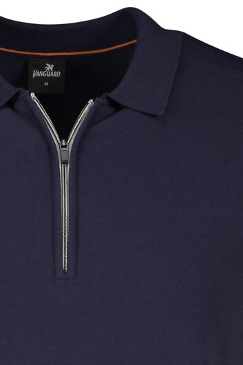 Vanguard polo normale fit donkerblauw effen 