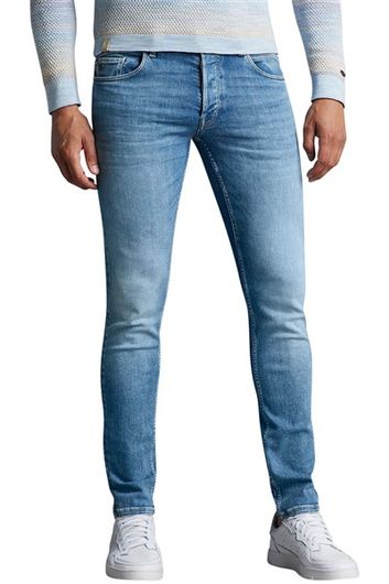 Cast Iron jeans blauw effen 5-pocket