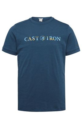 Cast Iron Cast Iron T-shirts korte mouw blauw ronde hals met logo