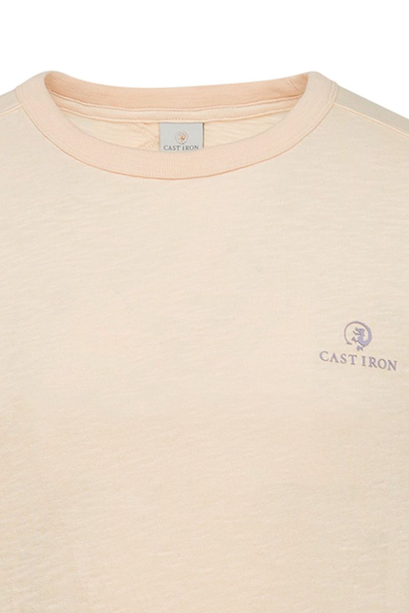 T-shirt korte mouw abrikoos Cast Iron
