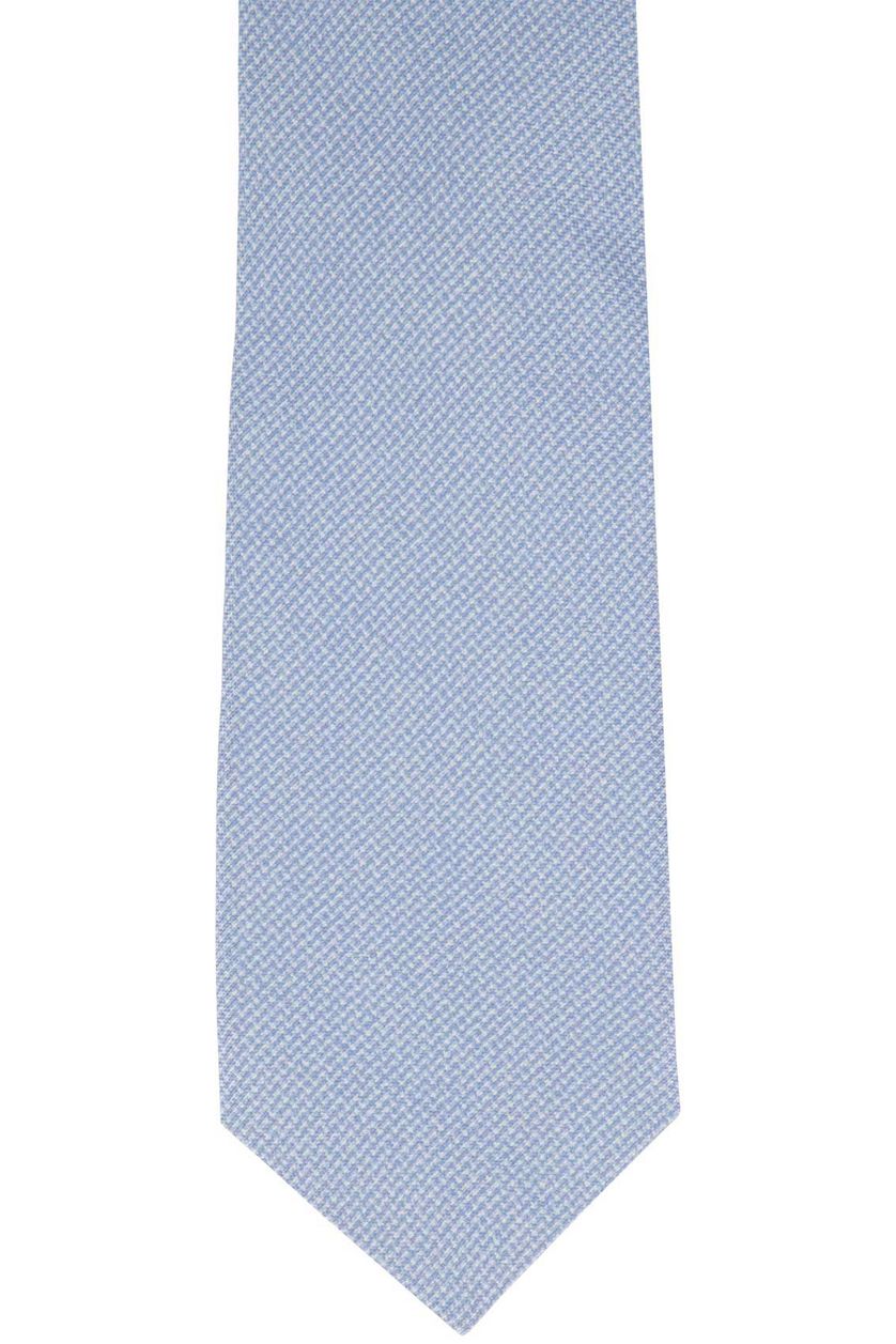 Profuomo stropdas blauw geprint bloemen zijde