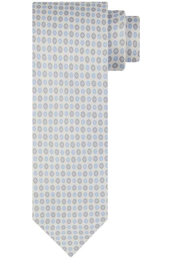 Profuomo stropdas lichtblauwe print 100% zijde