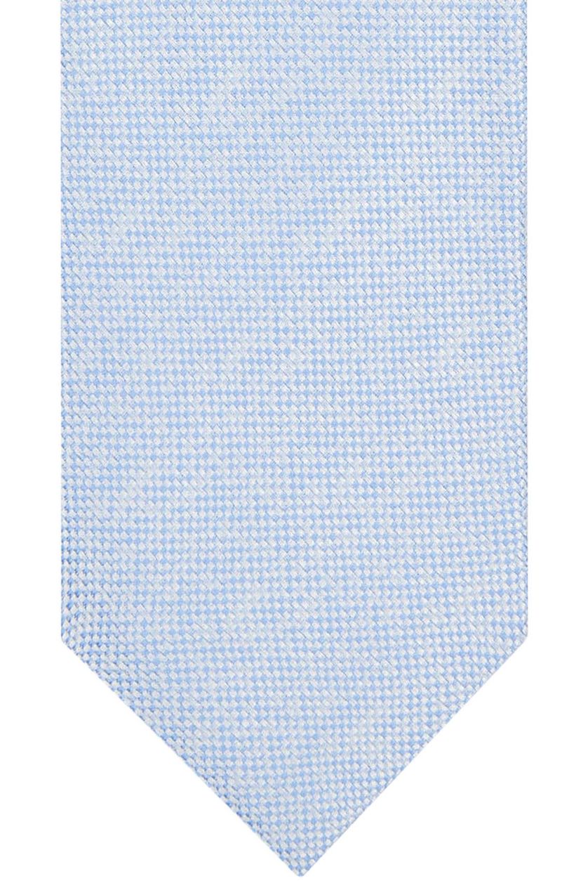 Profuomo stropdas blauwe print 100% zijde